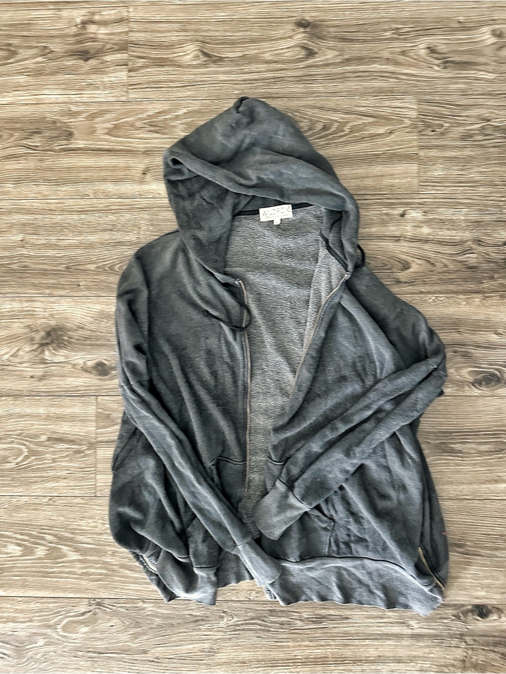 Wildfox Rare Lucky Charms Charcoal Gray Regan Zip Up Hoodie - Picture 3 of 5
